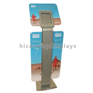 Custom Two Wings Signage Mobile Phone Retail Store Metal Floor Standing Tablet Display Stand